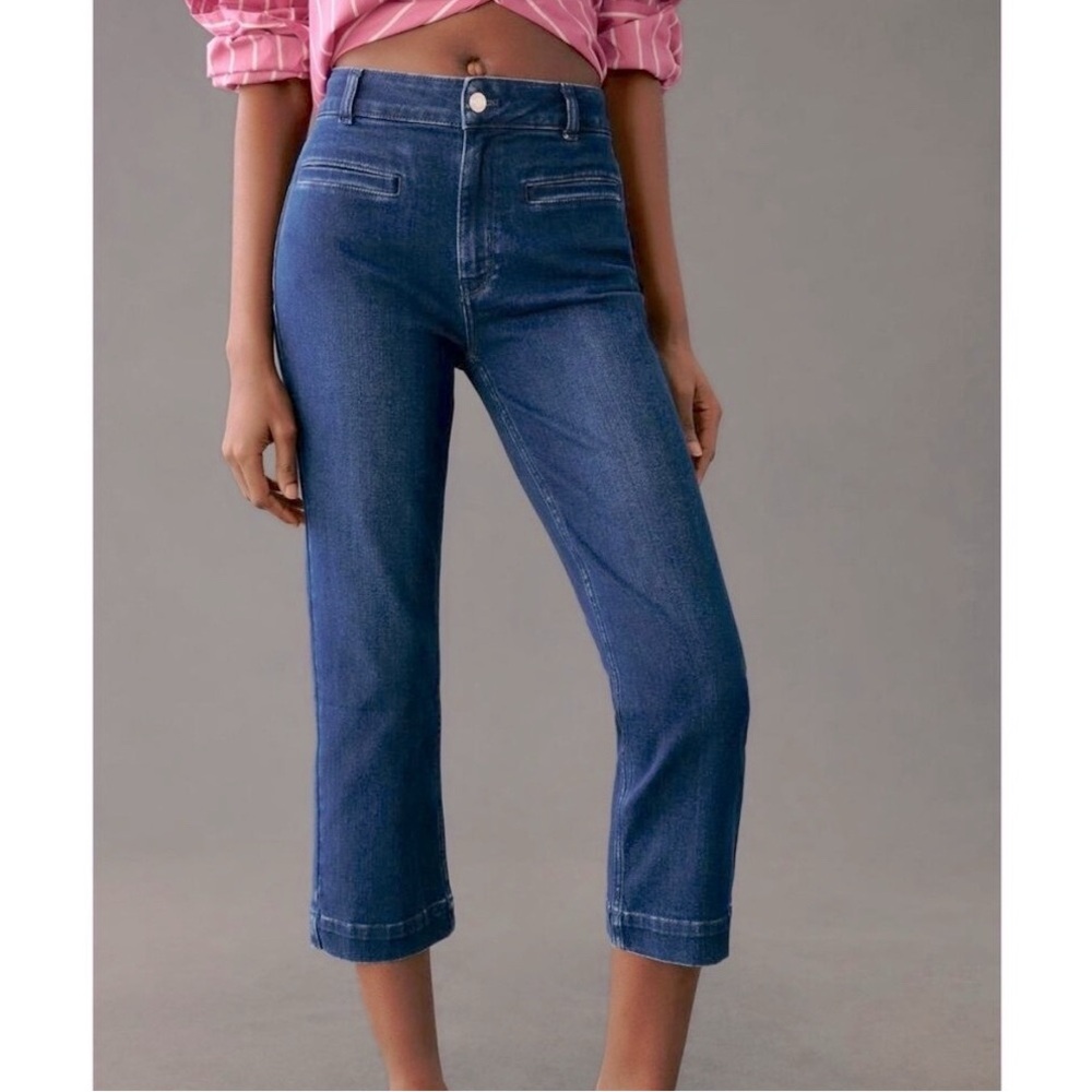 Anthropologie Maeve Essential High Rise Crop